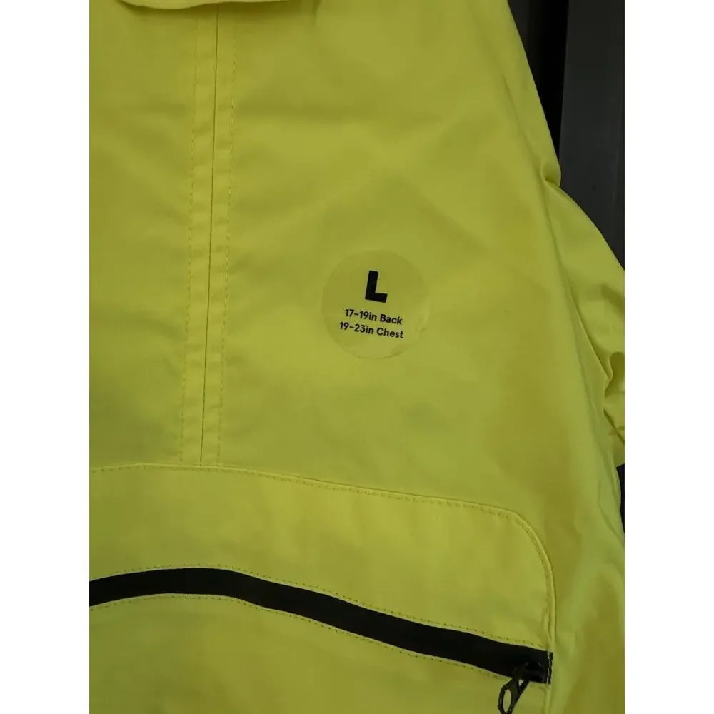 NWT BARK Home The Dry Dog Raincoat Waterproof Safety Yellow Large 30 - 44 lbs